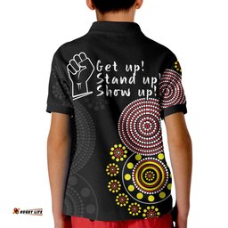 NAIDOC WeekPolo Shirt KID Version Aboriginal Dot GET UP