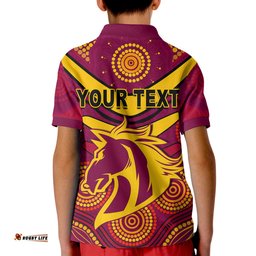 Custom Personalised Broncos NAIDOC WeekPolo Shirt KID Aboriginal Get Up