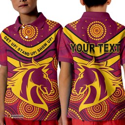 Custom Personalised Broncos NAIDOC WeekPolo Shirt KID Aboriginal Get Up
