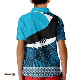 Christmas Aboriginal Art Cronulla Shark KID Polo Shirt