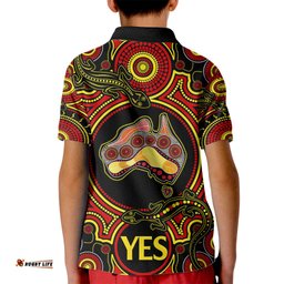 Australia Vote YES Kid Polo Shirt Indigenous VoiceMaps to Parliament Australia