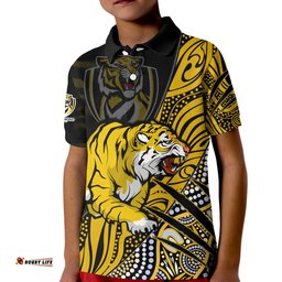 Richmond Football Polo Shirt KID Aboriginal Go The Tigers Premiers