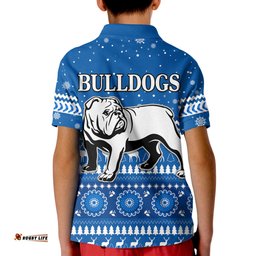 Bulldogs Polo Shirt KID Christmas Canterbury Bankstown