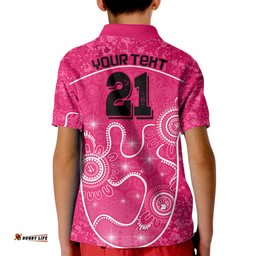 Custom Sydney Sixers Cricket Kid Polo Shirt The Fourth Time Champions Aboriginal