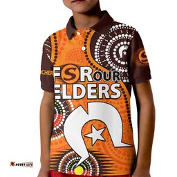 Scorchers BBL Kid Polo Shirt Aboriginal NAIDOC For Our Elders