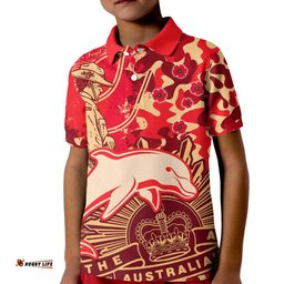 NRL ANZACDolphins Kid Polo Shirt Camouflage