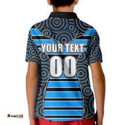 NRL - Sharks Kid Polo Shirt Mix Dot Aboriginal