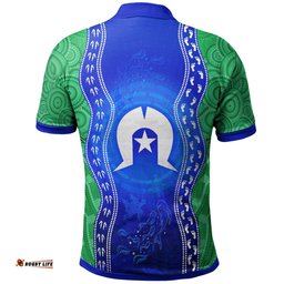 Custom Torres Strait Islanders Polo Shirt Kid - Torres Symbol With Aboriginal Patterns