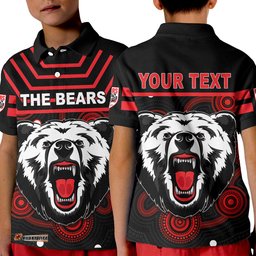 Custom Personalised The Bears Indigenous Polo Shirt KID Go North Sydney
