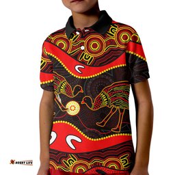 Emu Aboriginal Polo Shirt KID Style No.2