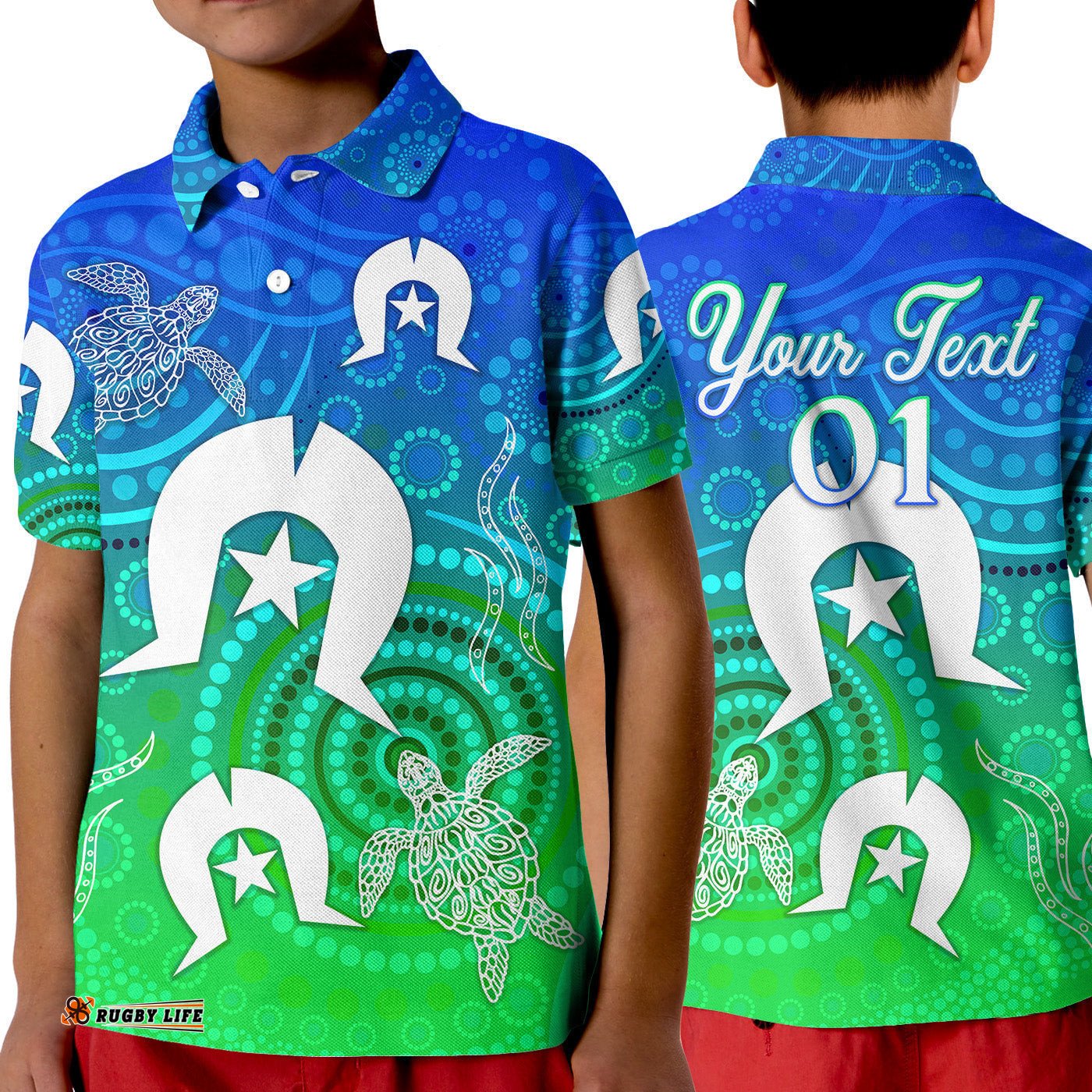 Custom Personalised Aboriginal Torres Strait Islands Polo Shirt KID Simple Style