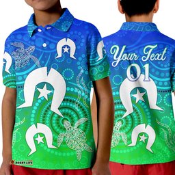 Custom Personalised Aboriginal Torres Strait Islands Polo Shirt KID Simple Style