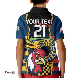 Custom NRL Eels Combine Roosters Rugby Kid Polo Shirt Sporty Style