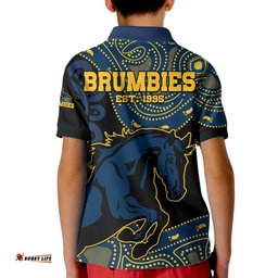 Brumbies Rugby Union Kid Polo Shirt Australia indigenous Aboriginal