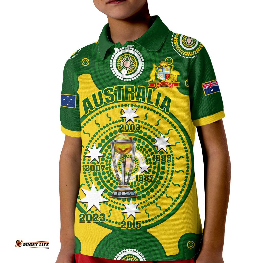 Australia Cricket Kid Polo ShirtWorld Cup 6th Champions Trophy National Color