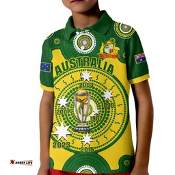 Australia Cricket Kid Polo ShirtWorld Cup 6th Champions Trophy National Color