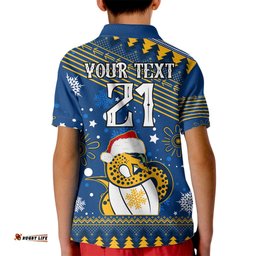 Custom Eels Rugby Kid Polo Shirt Chirstmas Vibe-