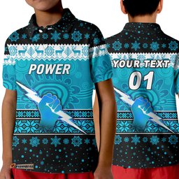 Custom Personalised Port Adelaide Power Polo Shirt KID Christmas Simple Style
