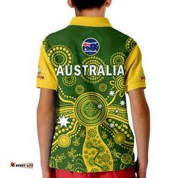 Australia Cricket Polo Shirt KID AussieMens T20 World Cup Ver.02