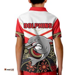 Dolphins Rugby Kid Polo Shirt Indigenous Dynamic Version