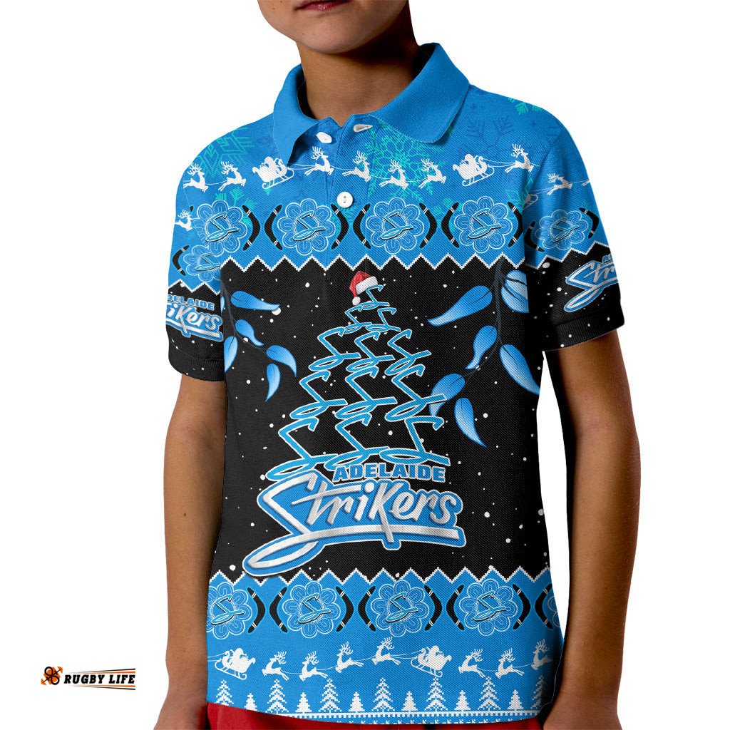 Adelaide Strikers Cricket Christmas Kid Polo Shirt Merry XmasIndigenous Art