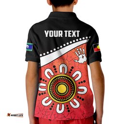 Custom Personalised NAIDOC WeekPolo Shirt KID Torres Strait Islander Version Red Aboriginal The Dhari
