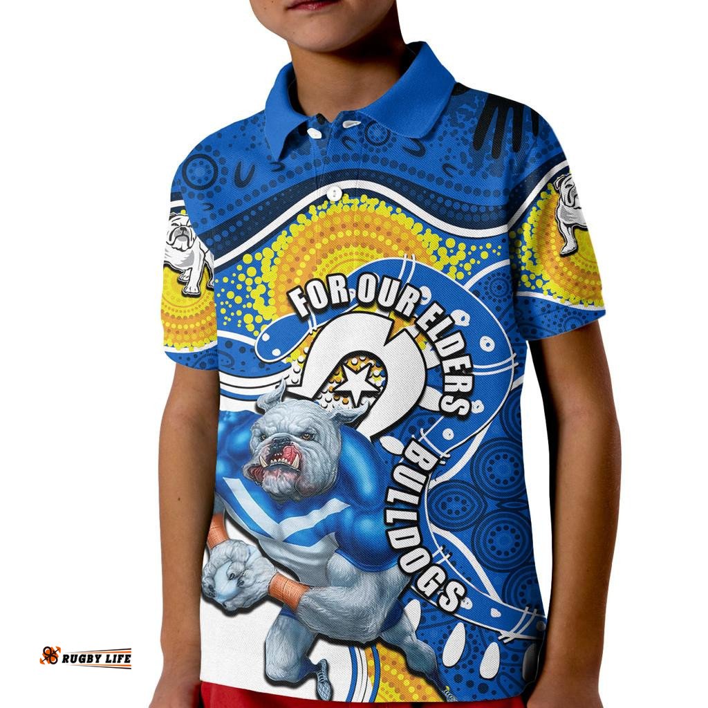 Bulldogs Mascot NRL Kid Polo Shirt NAIDOC