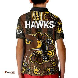 AFL Hawthorn Hawks 1902 Aboriginal Kid Polo Shirt