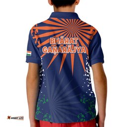 India CricketKid Polo Shirt Bharat Simple Flag Style