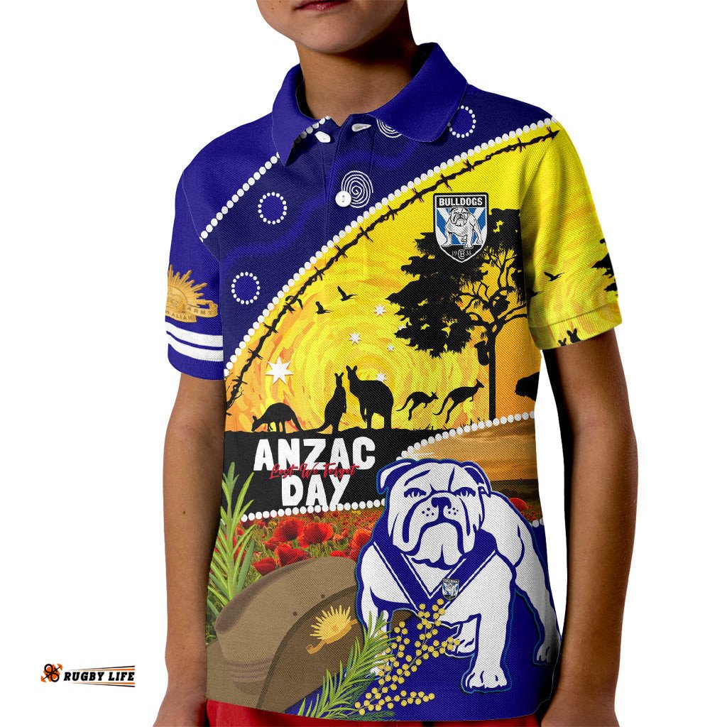 Bulldogs ANZAC Day Kid Polo Shirt Rosemary Starring Night Style