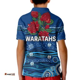 NSW Waratahs Rugby Kid Polo Shirt Aboriginal Indigenous