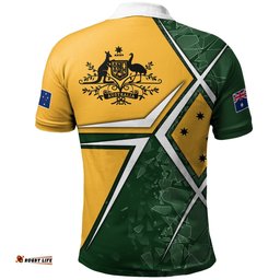 Kids Polo Shirt - Aussie Flag Green