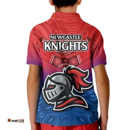 Knights PermierKid Polo Shirt NRL Mascot with Aboriginal