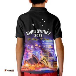 Australia Vivid SydneyKid Polo Shirt Aussie Proud Sydney Opera House