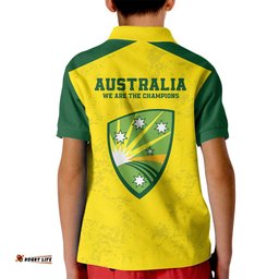 Australia Cricket Kid Polo Shirt History Champions World Cup Unique