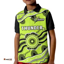Thunder Cricket Polo Shirt KID Sydney Aboriginal Painting