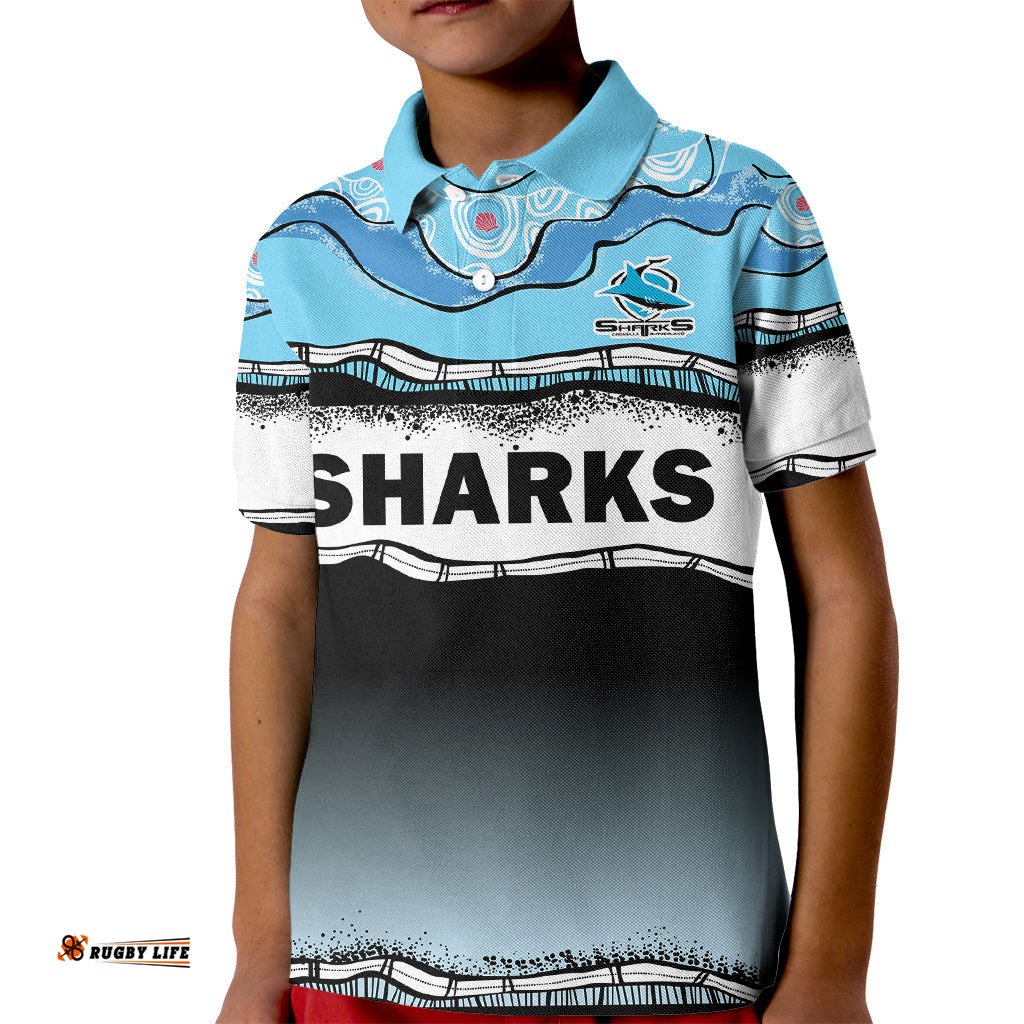 Cronulla-Sutherland Sharks Rugby Kid Polo Shirt Simple Style