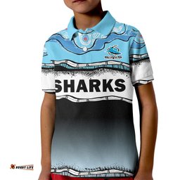 Cronulla-Sutherland Sharks Rugby Kid Polo Shirt Simple Style