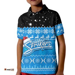 Adelaide Strikers Cricket Polo Shirt KID Aboriginal Merry Christmas