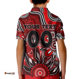 Personalised Bombers NAIDOC Week 2024 Kid Polo Shirt Aussie Aboriginal Art