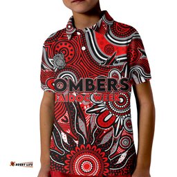 Personalised Bombers NAIDOC Week 2024 Kid Polo Shirt Aussie Aboriginal Art
