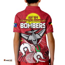 Bombers NAIDOC Week Polo Shirt KID Essendon Football Aboriginal