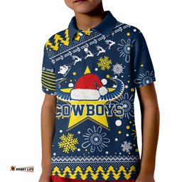 Cowboys Rugby Kid Polo Shirt Born Tough Bred Proud Christmas Vibe-