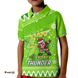 Custom Thunder BBL Kid Polo Shirt Christmas Vibe-