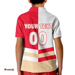 Custom Text And Number NRL Dolphins Kid Polo Shirt Mix Jersey
