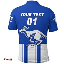 Custom Personalised South Alice Football Club Polo Shirt For Kids South Kangaroos Original - Blue, Custom Text And Number