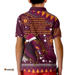 Broncos Rugby Kid Polo Shirt Heart Of All QueenlandChristmas Vibe Unique