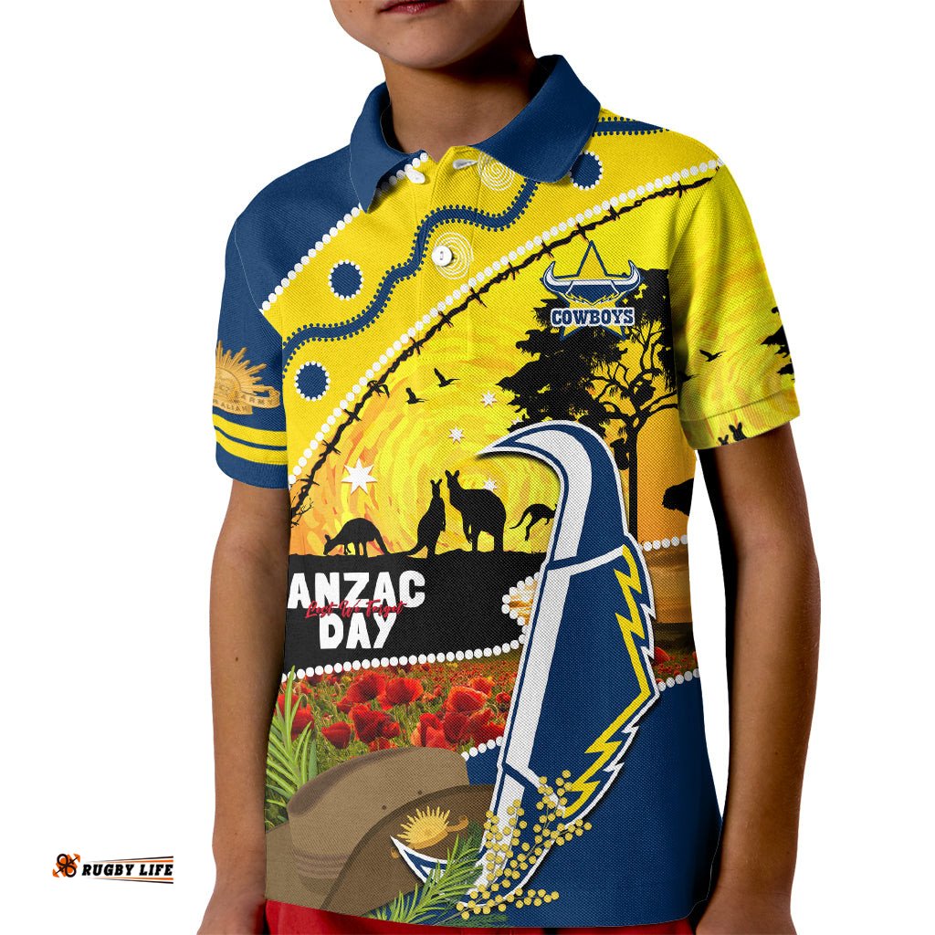 Cowboys ANZAC Day Kid Polo Shirt Rosemary Starring Night Style