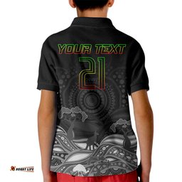 Custom Panthers Rugby Kid Polo Shirt The Starry Night Indigenous