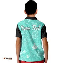 Custom Personalised Brisbane Heat Cricket Happy Easter Day Kid Polo Shirt Simple Style